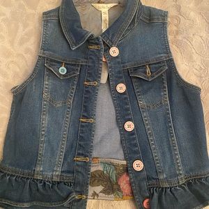 Matilda Jane size 8 blue Jean vest EUC